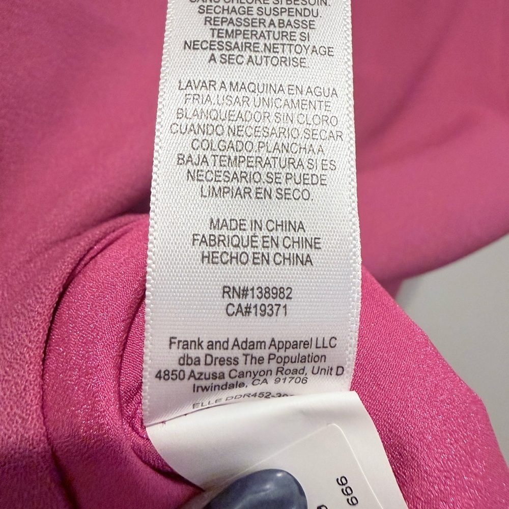 Dress the Population Elle Sweetheart Midi Dress in Hibiscus Pink – Size S NWT - Picture 10 of 11
